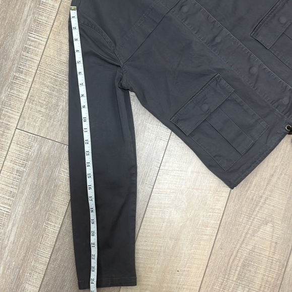 Sanctuary Los Angeles Charcoal Gray Lightweight Jacket with Pockets Button Up S - Picture 10 of 13
